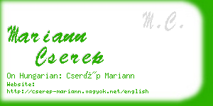 mariann cserep business card